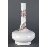 Chinese dragon bottle vase with underglaze copper decoration