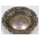 An 1896 Victorian London pressed silver bowl with