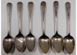 Two trios of Georgian teaspoons 1807 & 1811 - two