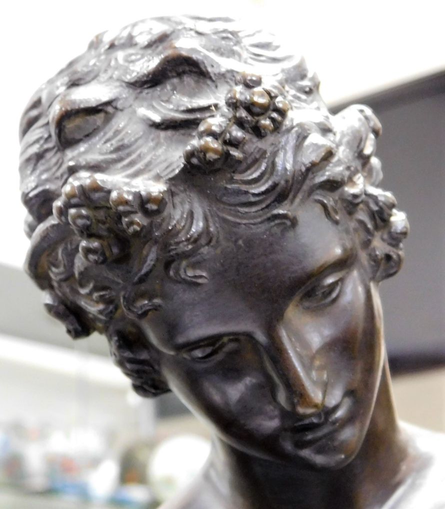 A 19thC. bronze depicting Narcissus the hunter, 24 - Image 2 of 3