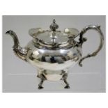 A 1903 Edwardian London silver footed teapot by Go