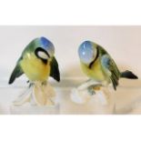 A pair of Karl Ens porcelain tits 2.875in high