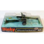 A boxed Dinky model six pounder anti-tank gun no.6