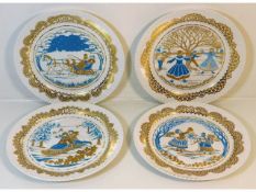 Four Spode Christmas plates - 1982, 1983, 9185 & 1