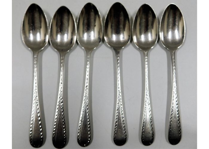 A set of six 1802 Georgian teaspoons by William El