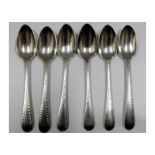 A set of six 1802 Georgian teaspoons by William El