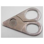 A pair of 0.830 silver cigar cutters, probably Dan
