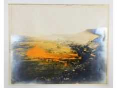 A 1919 original photograph of erupting volcano on