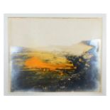 A 1919 original photograph of erupting volcano on