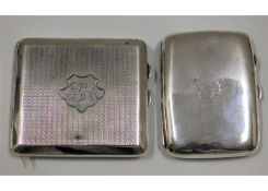 Two Birmingham silver cigarette cases 1922 & 1913