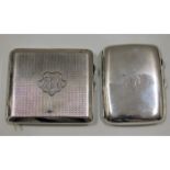 Two Birmingham silver cigarette cases 1922 & 1913