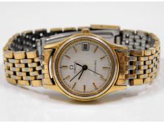 A ladies gold plated Omega Seamaster, wear to plat