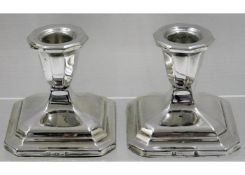 A pair of Danish Copenhagen 0.830 silver candle ho