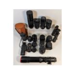 Various camera lenses & teleconverters including V