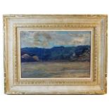 A framed early 20thC. landscape oil on canvas by I