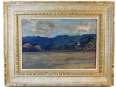 A framed early 20thC. landscape oil on canvas by I