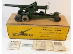 A vintage boxed Britains no.2064 155mm gun 11.6in