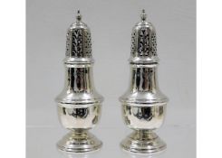 A pair of small 1915 Chester silver sugar sifters