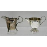 Two Birmingham silver creamers, 1906 by Jones & Cr