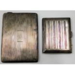 Two Birmingham silver cigarette cases date marks f