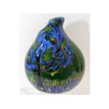 An Anita Harris Poole teardrop vase 8.625in high