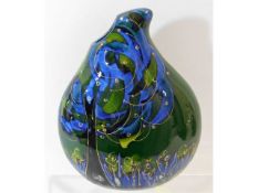 An Anita Harris Poole teardrop vase 8.625in high