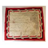 A scarf depicting the map of the German French the