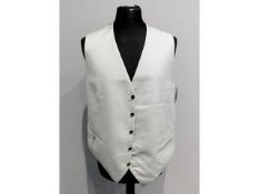 A gents waist coat fitted with six 9ct gold & abal