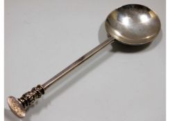 An Edwardian silver Elizabethan seal spoon by Thom