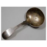 An 1835 William IV London silver caddy spoon by Wi