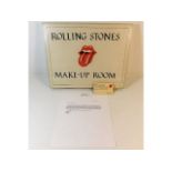 A genuine Rolling Stones hand drawn Make-Up Room a