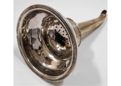 A Georgian silver wine funnel, loss of side clip,