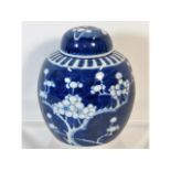 A c.1900 Chinese prunus ginger jar 6.25in high