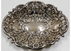 A 1969 Birmingham pressed silver dish by William A