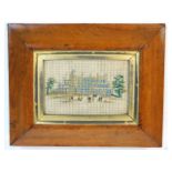 A small mid 19thC. framed needlework picture of th