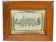 A small mid 19thC. framed needlework picture of th