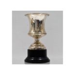 A silver trophy by W. J. Myatt & Co. with stand, s