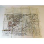 A double sided silk scarf depicting WW2 map of Sca