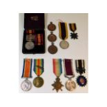 A family medal set: Queens South Africa three bar medal - Relief Of Ladysmith; Tugela Heights; Cape