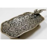 A continental silver footed dish decorated with fl