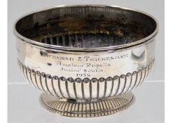 A small 1911 London silver rose bowl by Charles Bo