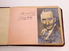 A 1930/40's autograph album including Sarah Church