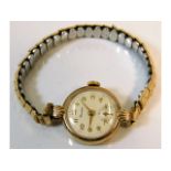 A vintage 9ct gold cased ladies Pioneer wristwatch