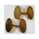 A pair of heavy gauge 9ct gold gents cufflinks, 23