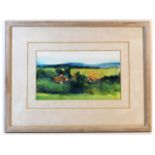 A framed Kurt Jackson landscape watercolour, signe