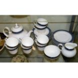 A Royal Doulton Sherbrooke porcelain tea set, twen