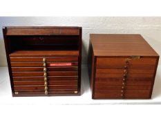 Two mahogany jewellers drawers, largest 15.5in hig