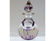 A limited edition Selkirk art glass scent bottle 86/150, dated 1989 6.75in high