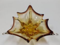 A decorative Murano glass dish 12in wide