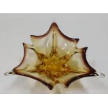 A decorative Murano glass dish 12in wide